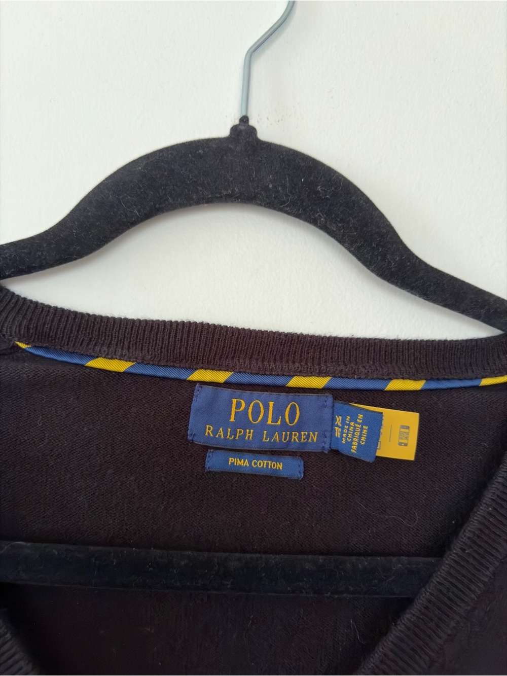 Polo Ralph Lauren Pima Cotton V-neck Men’s Pullover Sweater - XL - Picture 3 of 7
